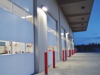 Overhead doors of truck service shop