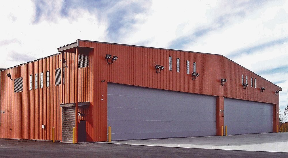 Custom steel hangar storage building