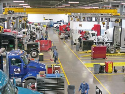 Truck service center of Kenworth dealership building