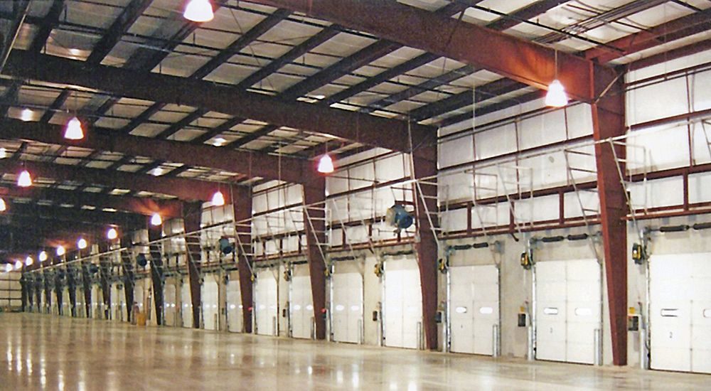 Truck dock interior of warehouse expansion