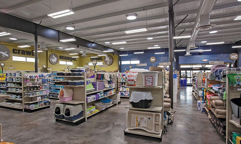 Custom retail metal building interior