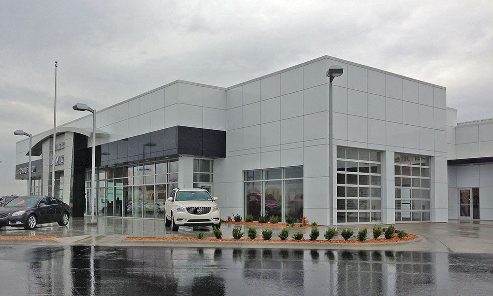 Metal building auto dealership