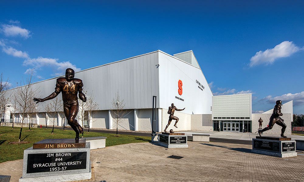 Custom steel building for university football center