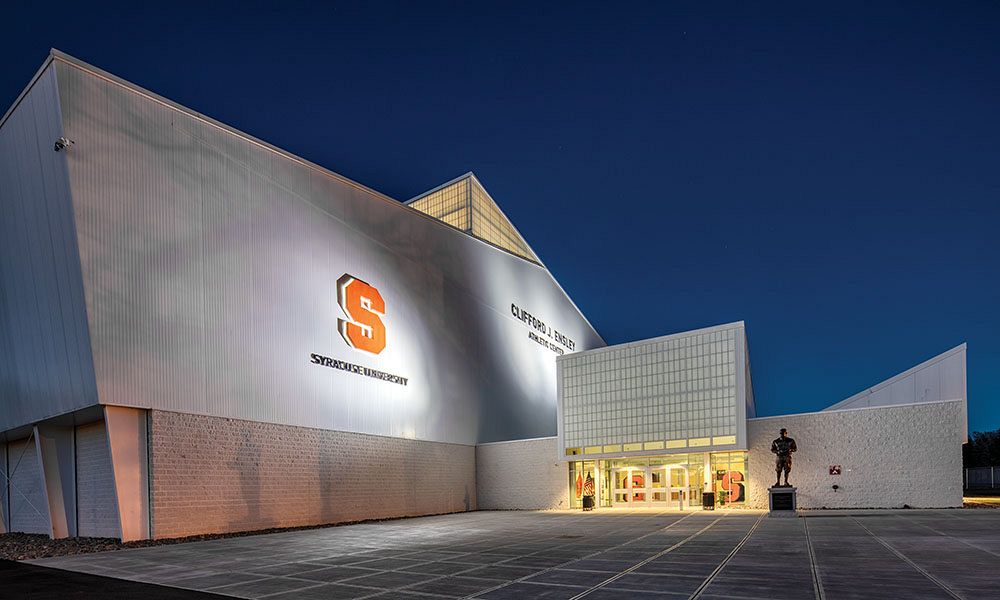 University athletic center with insulated metal panels