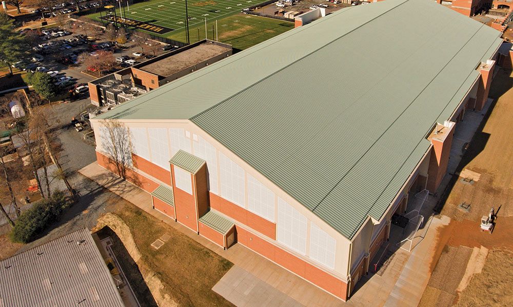 Aerial View - Steel Building Athletic Facility