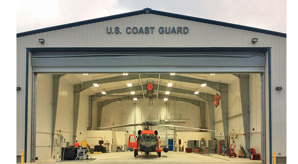 Doors Open on US Coast Guard Hangar Building