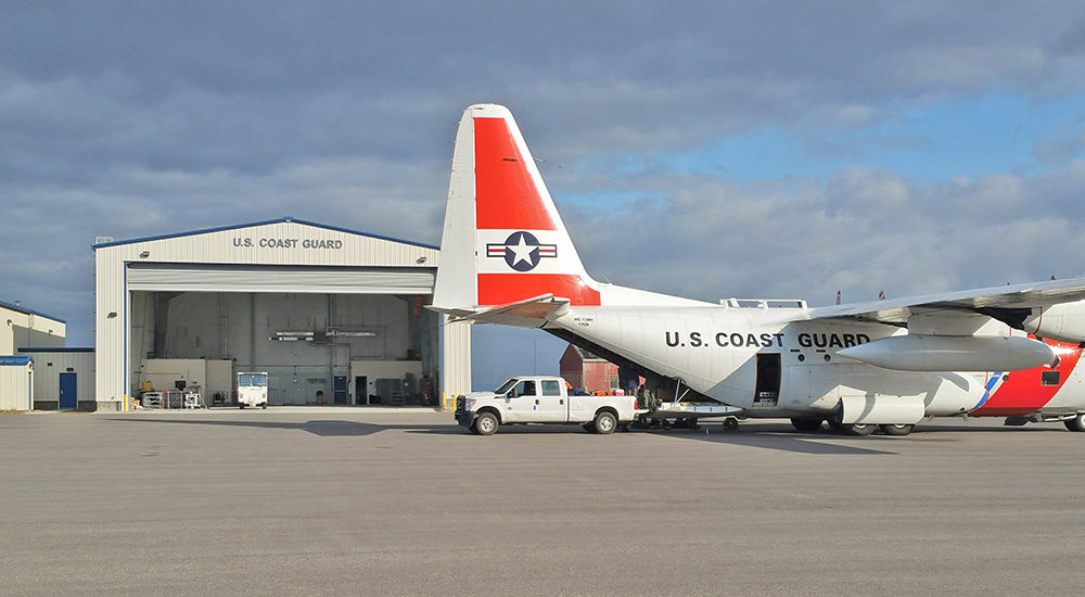 US Coast Guard hangar metal building