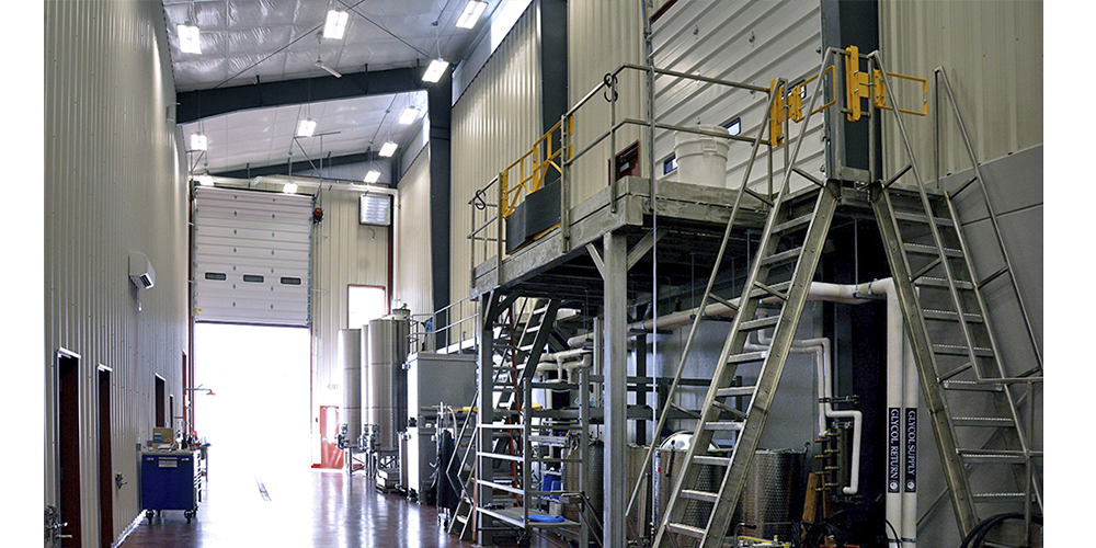 Single Slope Steel Building Winery with Solar Panels