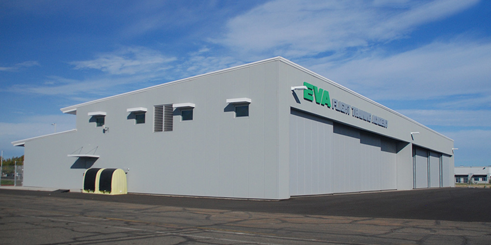 Single Slope Hangar Metal Building with Lean-To