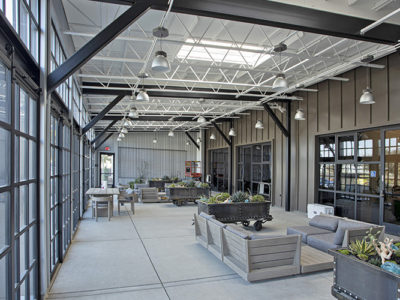 Corporate Steel Building Porch Area