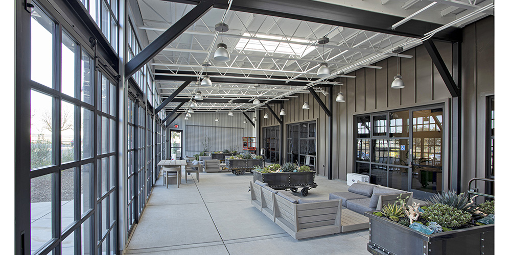 Corporate Steel Building Porch Area