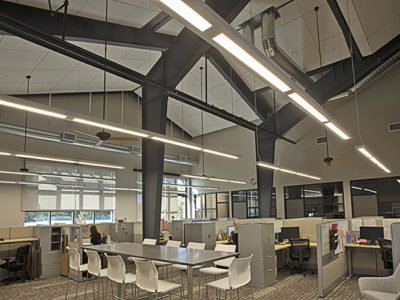 Corporate Steel Building Office Interior
