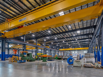 35 ton cranes in Ryerson steel processing building