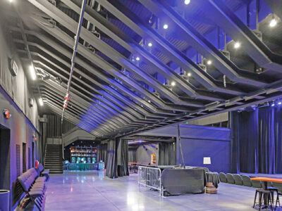 Steel Building interior for Mickey's Black Box