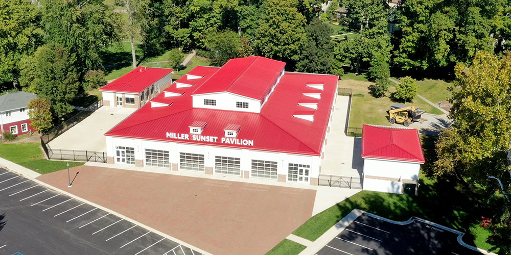 Steel building sports pavilion