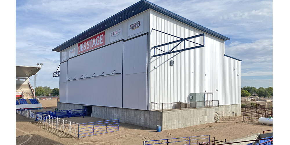 Concert stadium building at rodeo facility