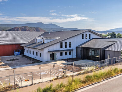 Metal building warehouse with retail facility