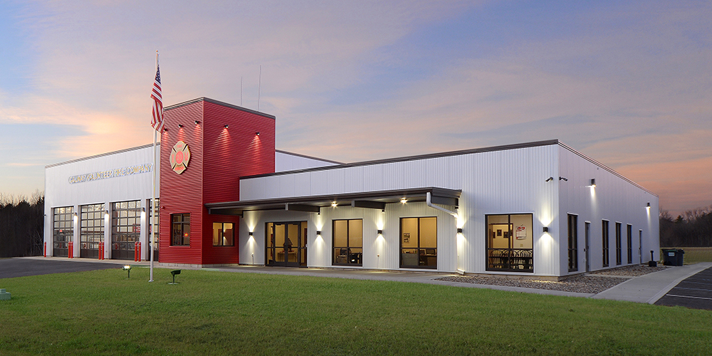 Steel building fire station