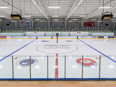 Indoor ice rink building