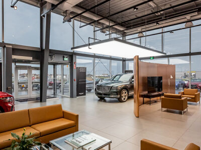 Auto dealership steel building