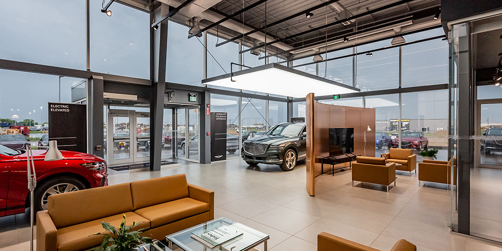 Auto dealership steel building