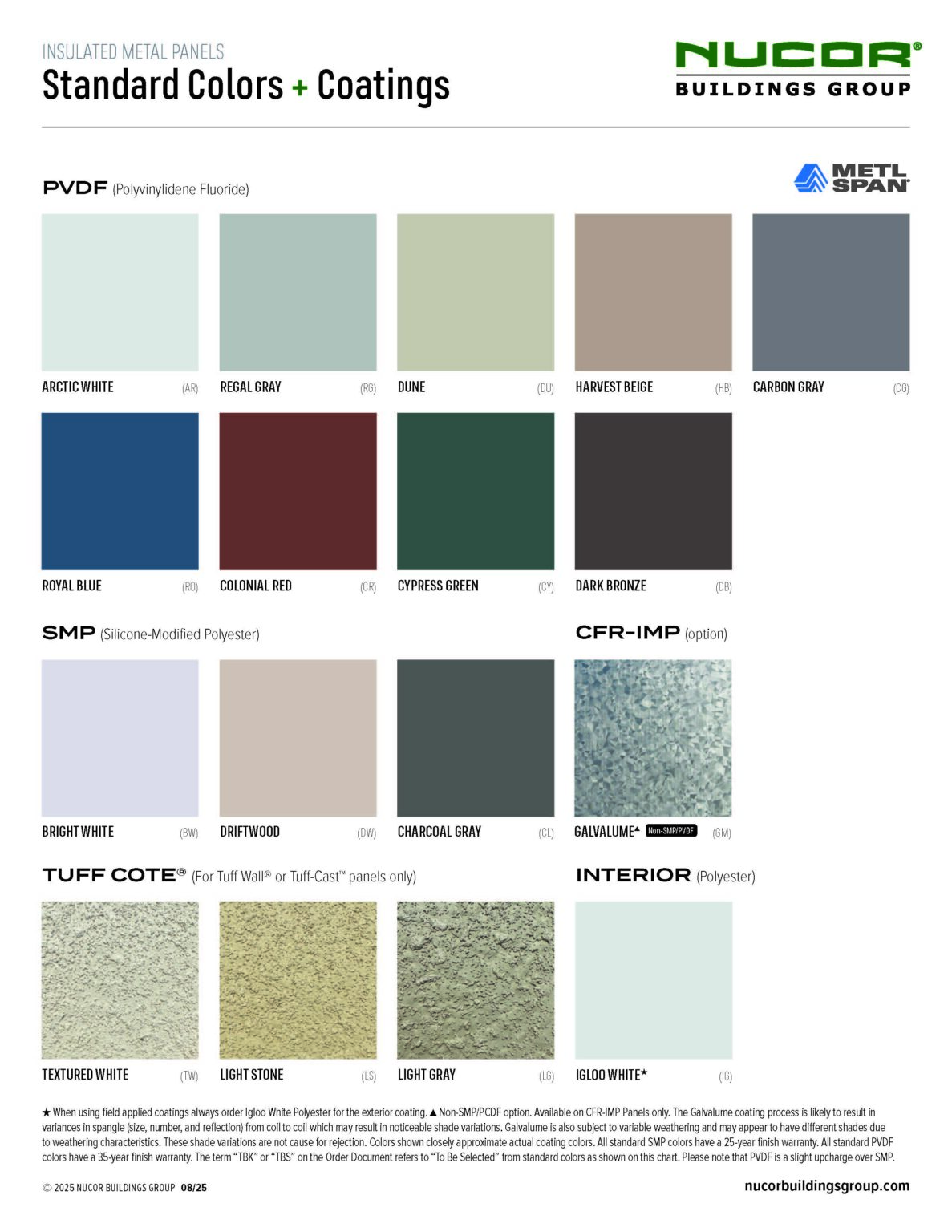 Download Color Charts | American Buildings