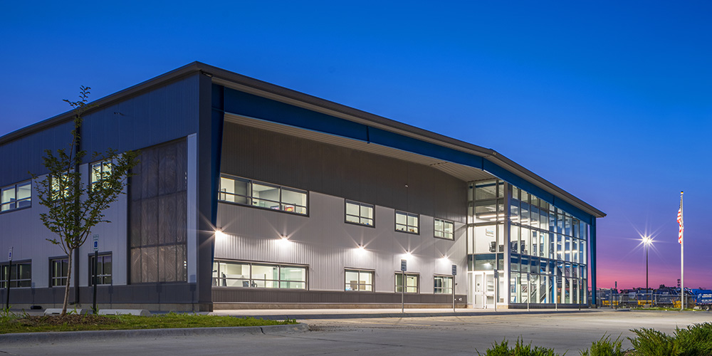 Dumpster fabrication building