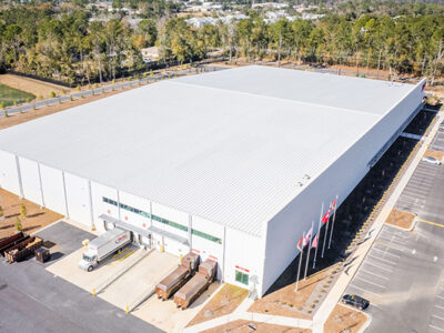 Steel building for manufacturing facility