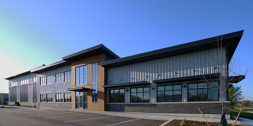 Commercial office metal building